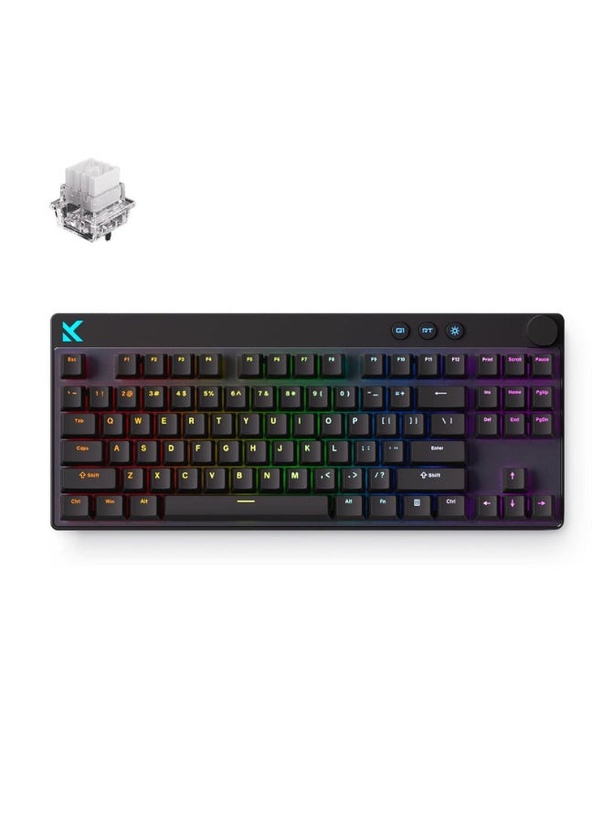 MCHOSE Mix 87 Hall Effect Magnetic Switch Wired Gaming Keyboard, Mount Tai GT Switch, Hot-Swappable, 8kHz Polling, 0.08ms Response, PBT Keycaps, RGB, Black | MC-Mix87-9 - Image 1